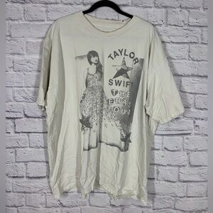 Taylor Swift The Eras Tour Speak Now Graphic Concert T-Shirt Cream Size XXL